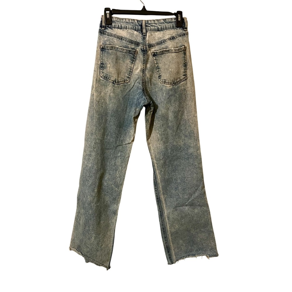 Highway Jeans Juniors Size 1 Distressed Ripped Denim Grunge High Rise Wide Leg - Picture 7 of 9